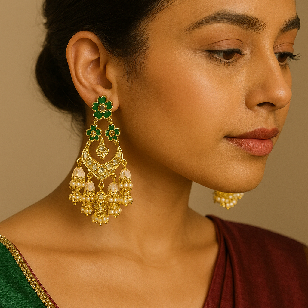 Manya Kundan Earrings