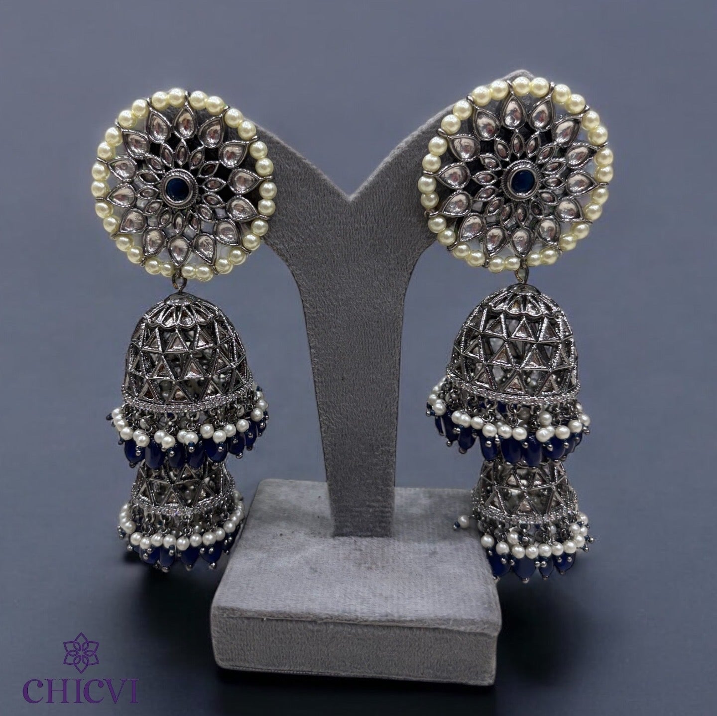 Floral Victorian jhumka