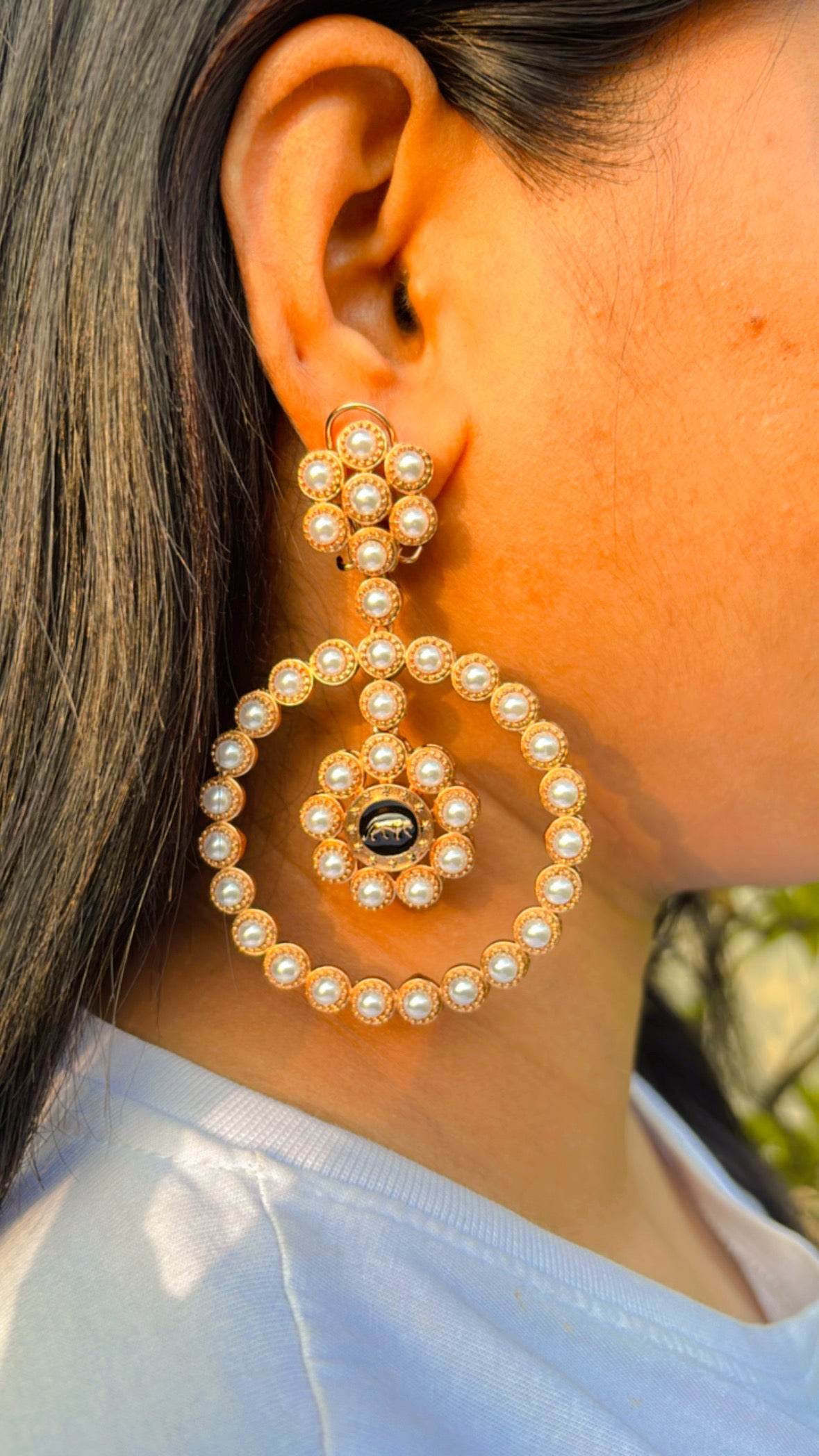 Kavya Round long Earring