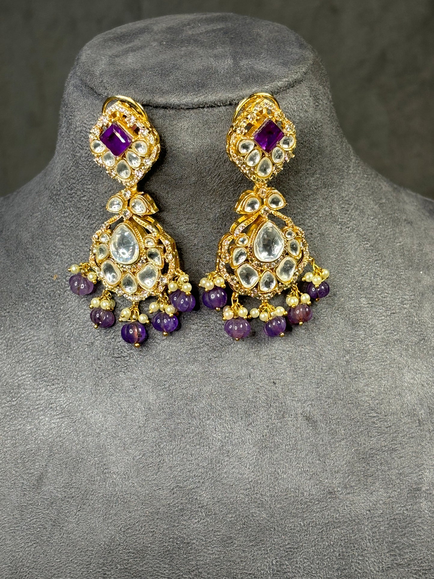 Malika Gold Regal Earring