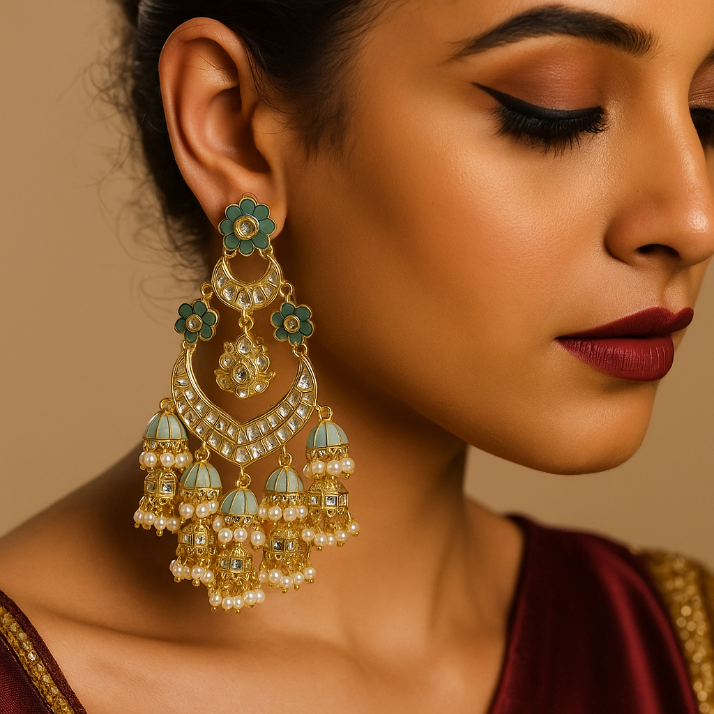 Manya Kundan Earrings