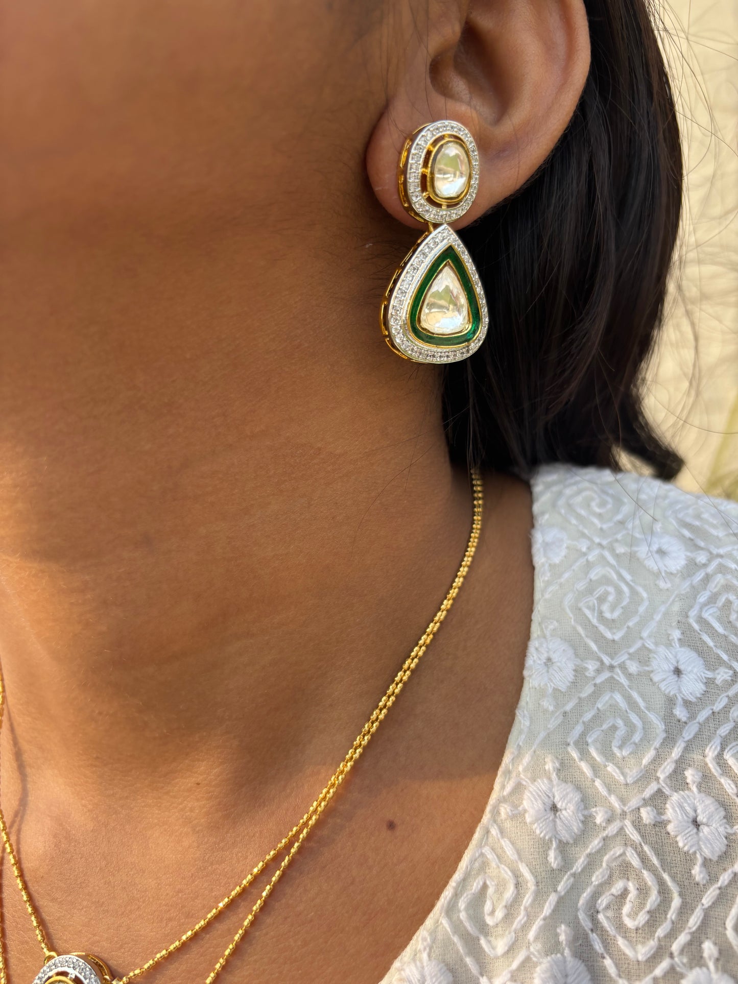 Bani Polki Pendant Set