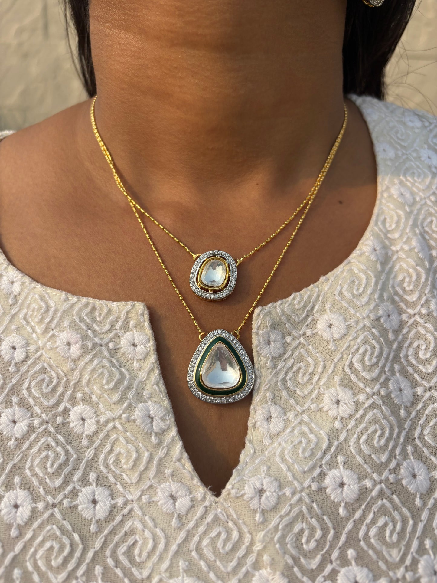 Bani Polki Pendant Set