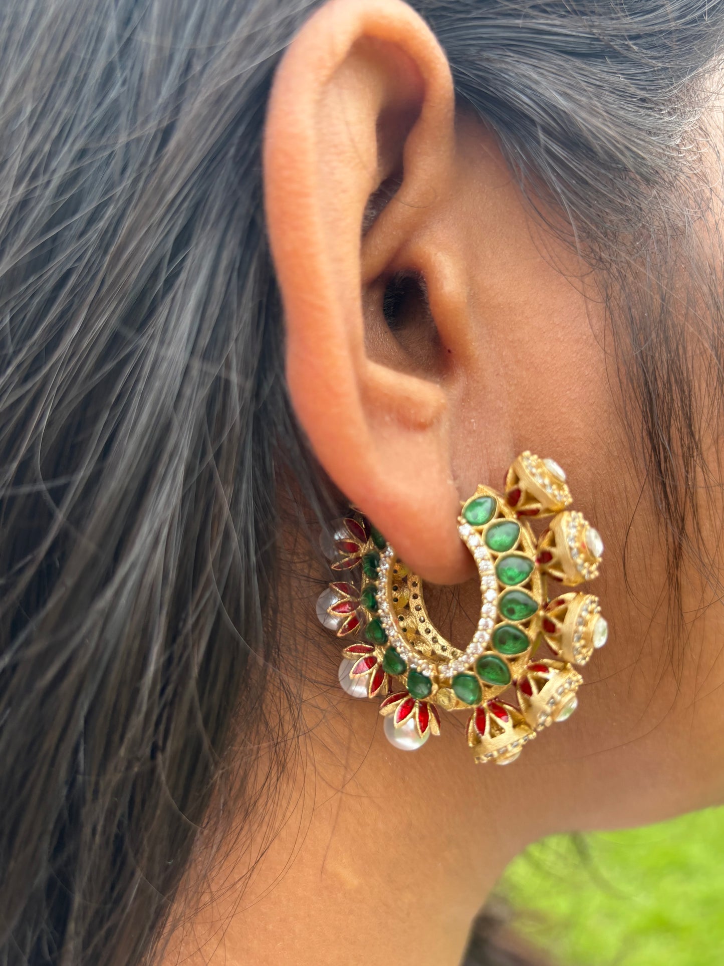 PEARL POLKI SIZA HOOPS