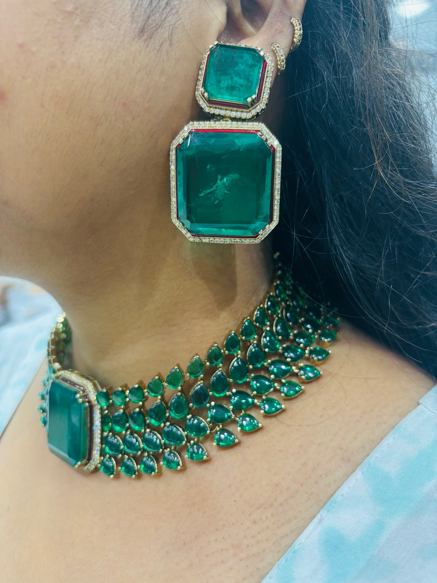 Rukmini Emerald Choker