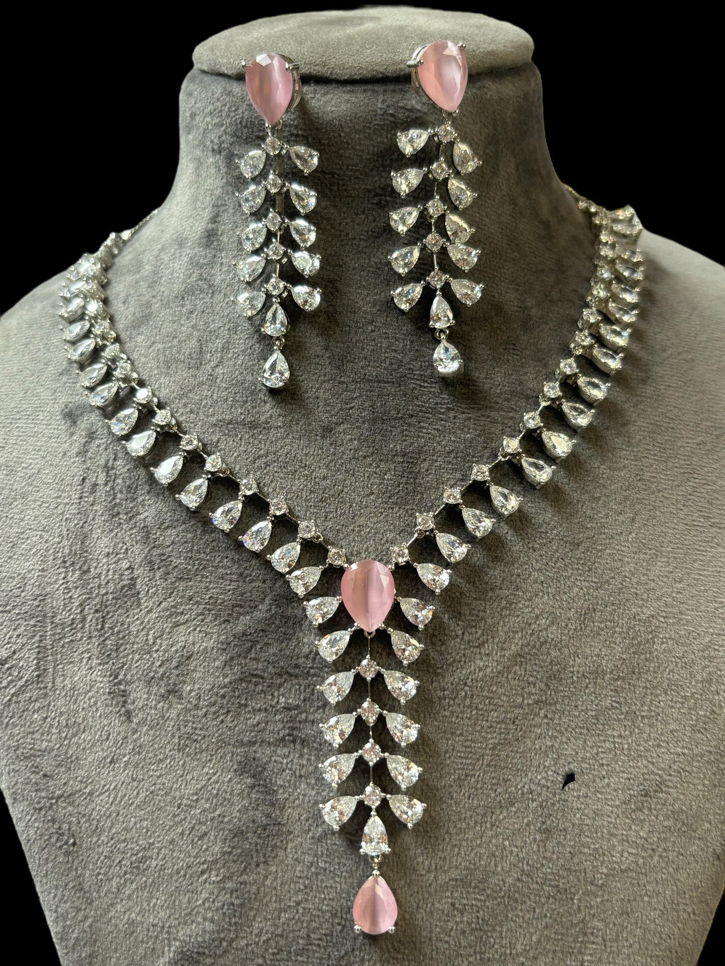 Blush Pink Drop Necklace