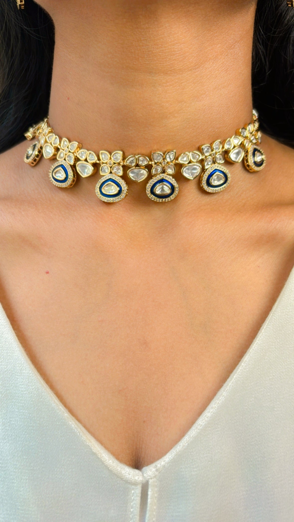 Amber Polki Necklace
