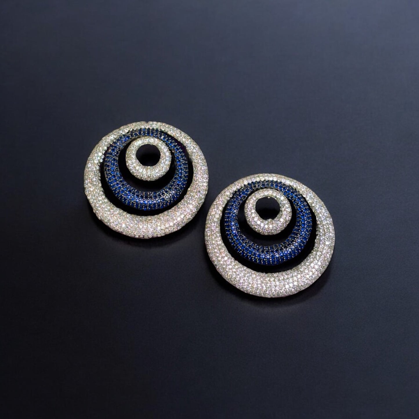 Vama Triple Round Earrings