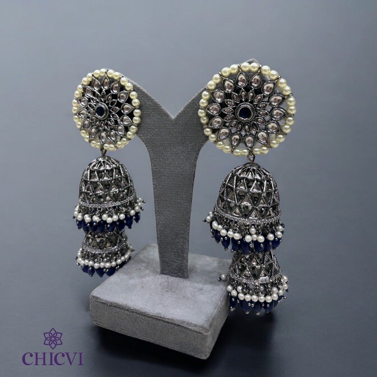 Floral Victorian jhumka