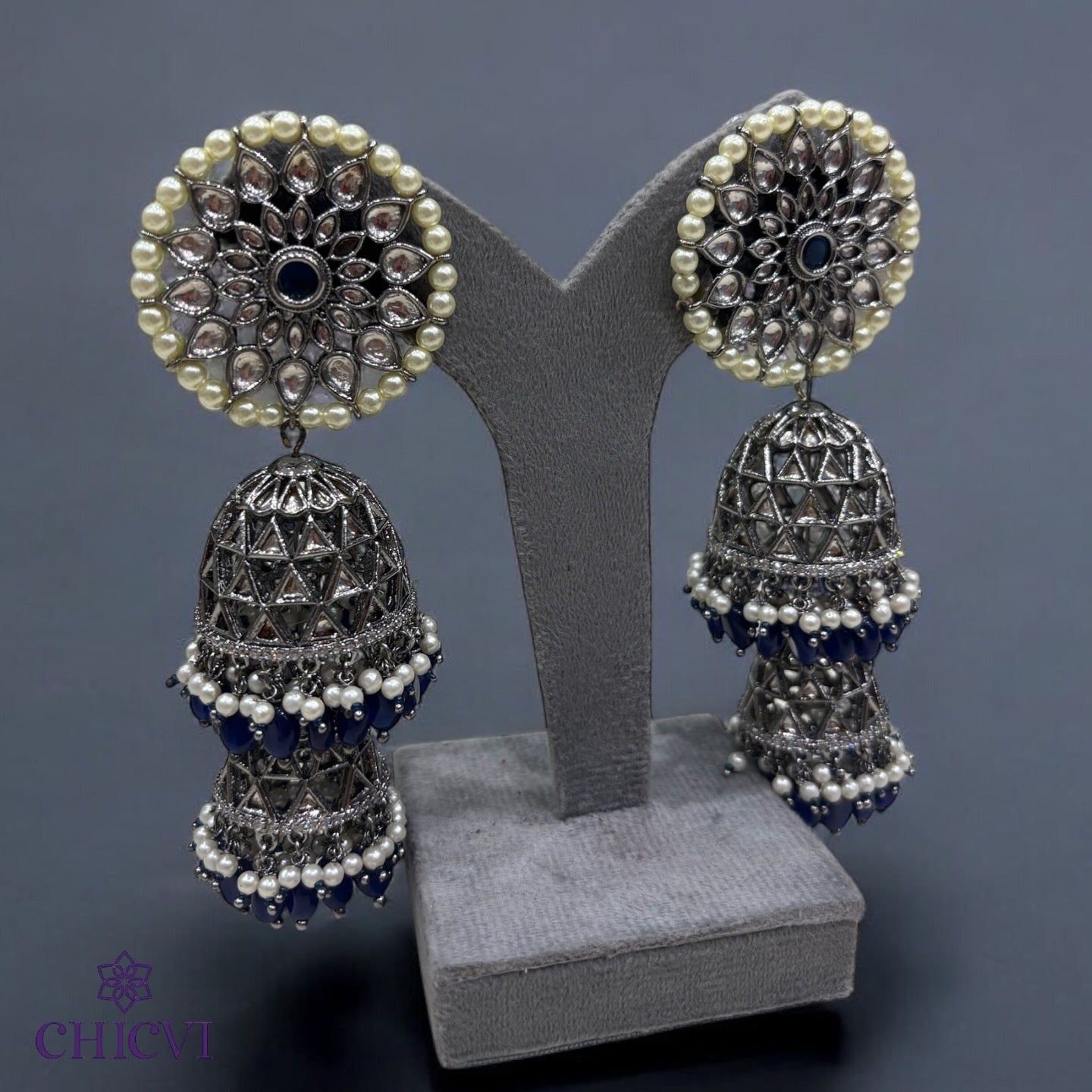 Floral Victorian jhumka