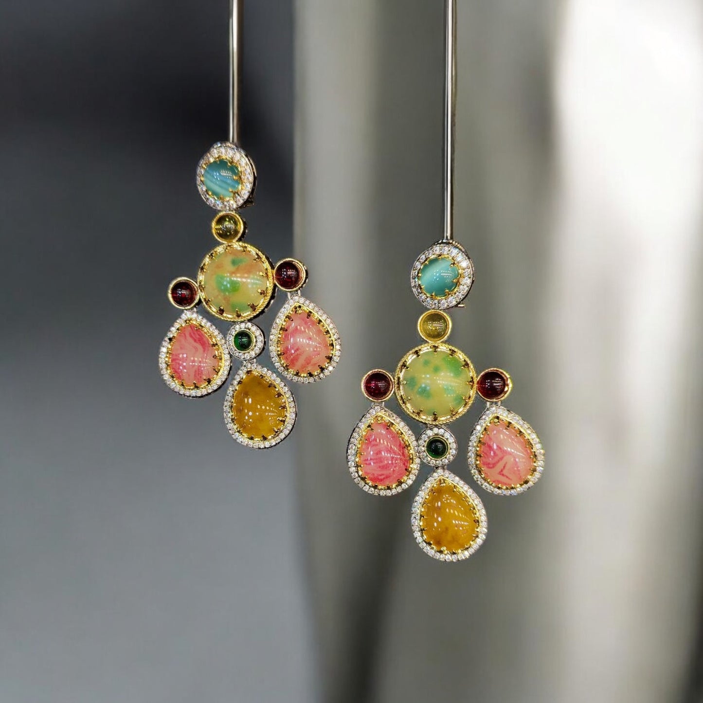 CHARLOTTE TRIPLE DROP EARRINGS