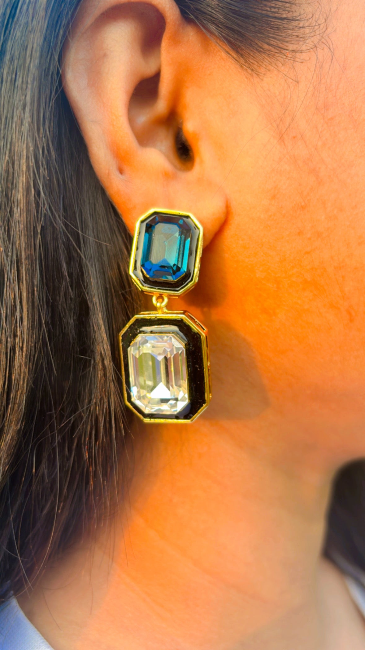 Doublet Crystal Earring