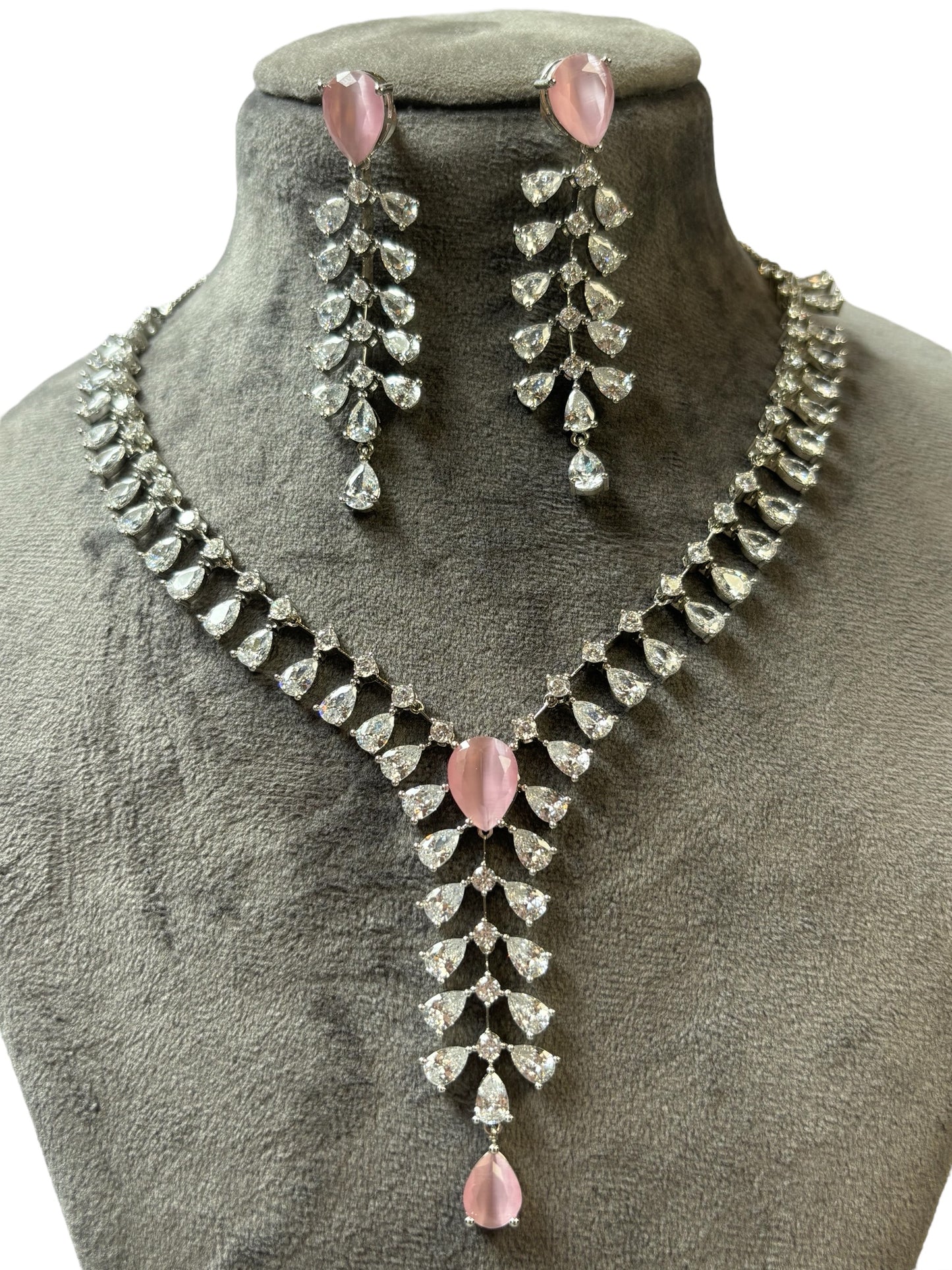 Blush Pink Drop Necklace