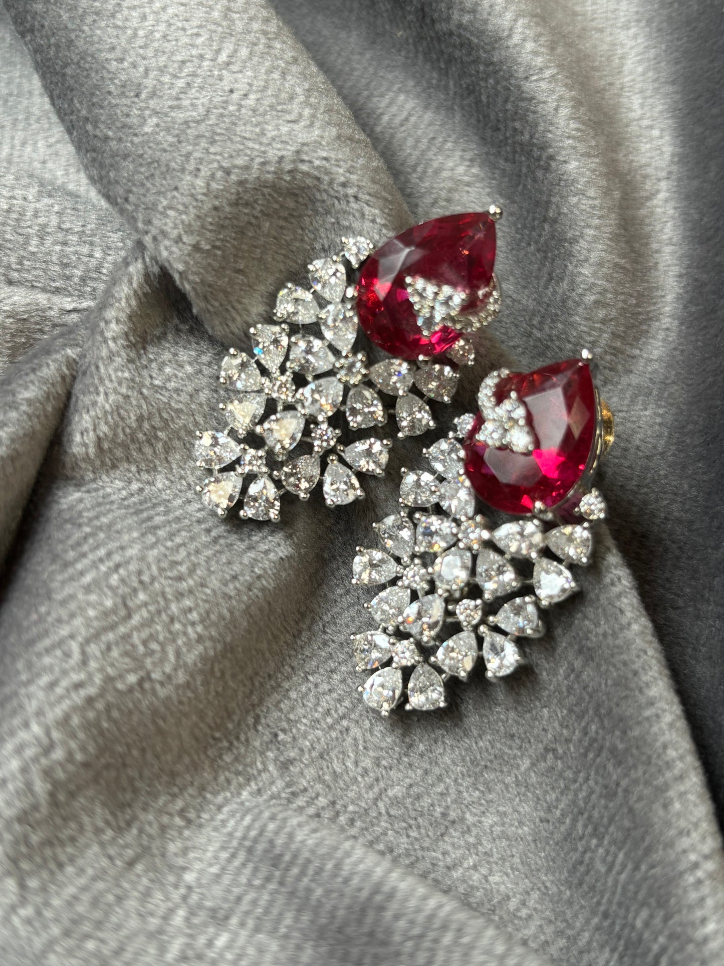 RUBY PETAL EARRINGS