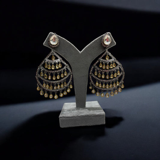 Polki Drop Victorian Earrings