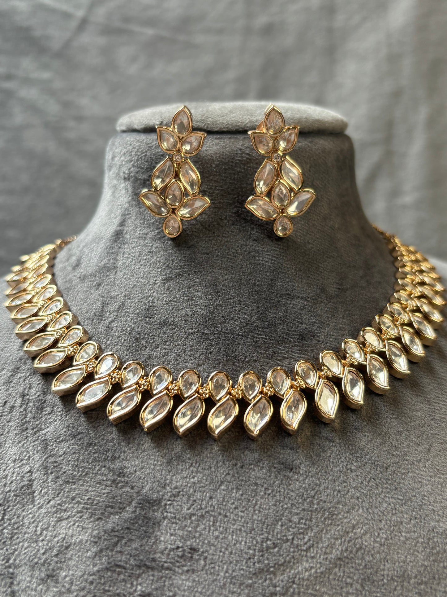 Crystal Fern Minimal Necklace