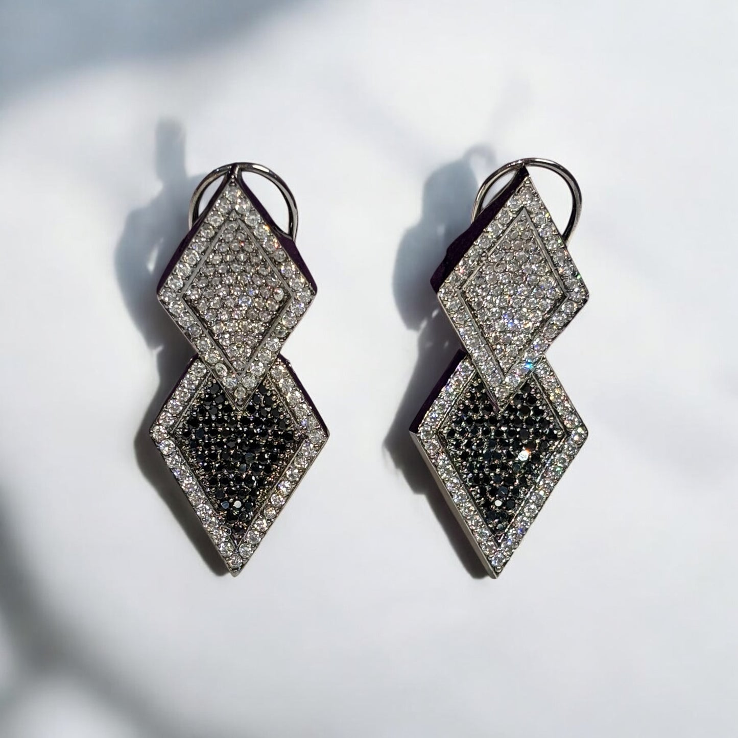 Double Diamond Earrings