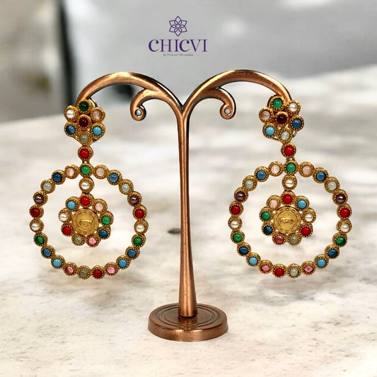 Kavya Round long Earring