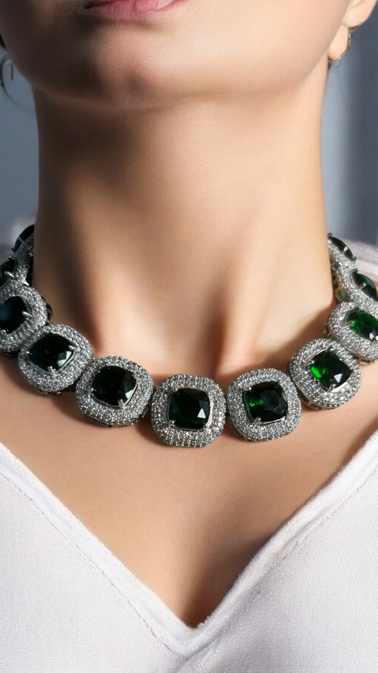 Enchanted Emerald Bridal Necklace