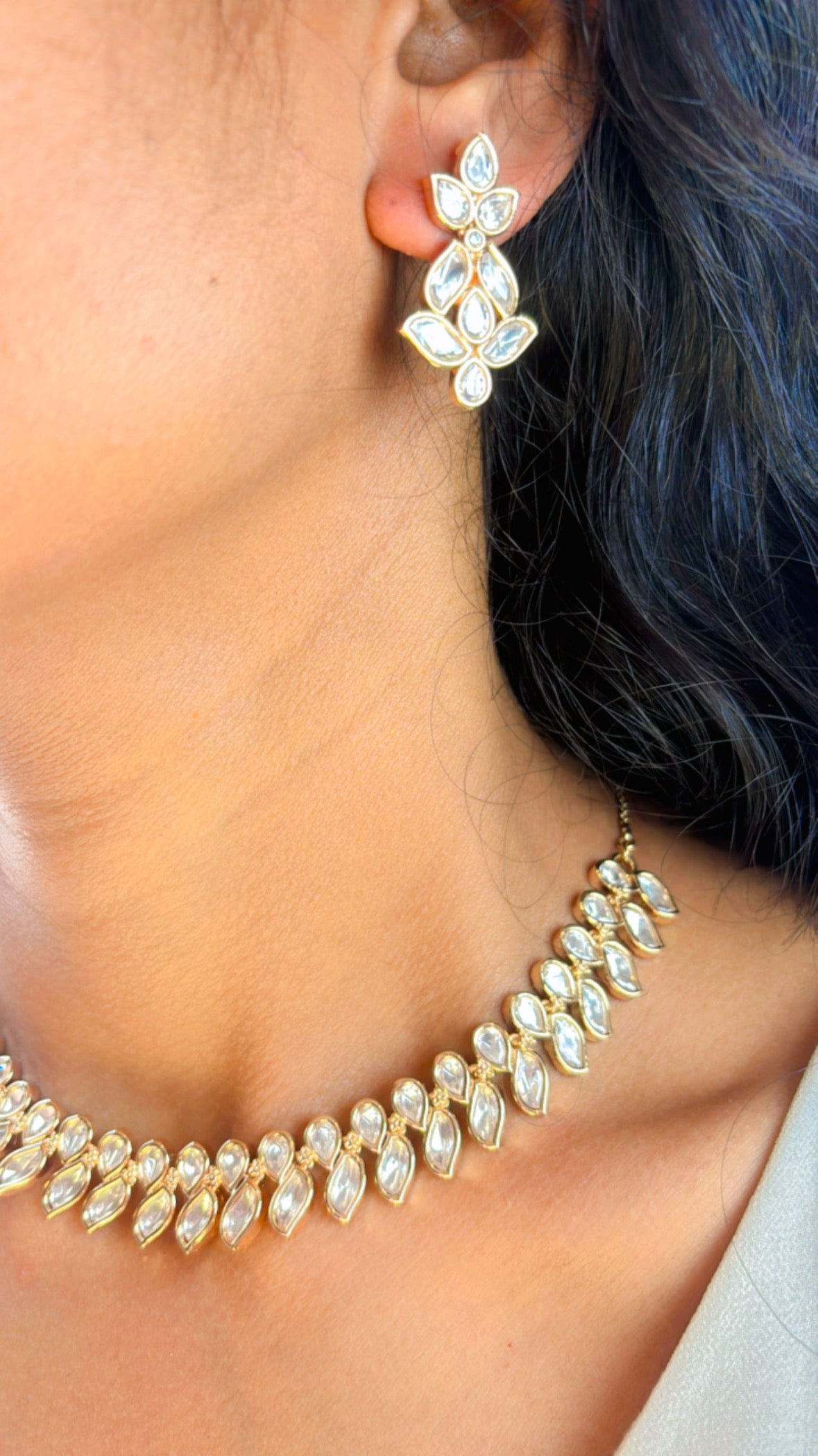Crystal Fern Minimal Necklace