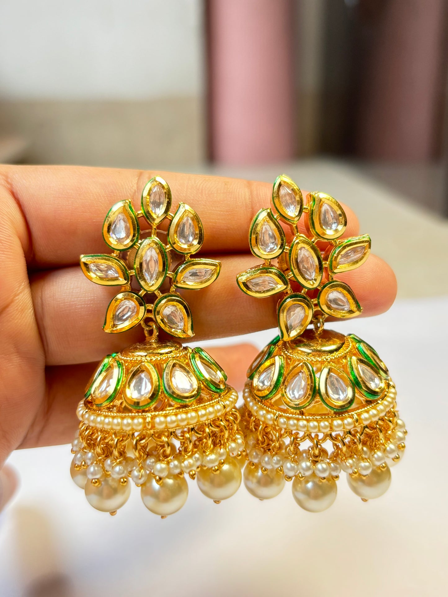 Gold Florant Jhumka