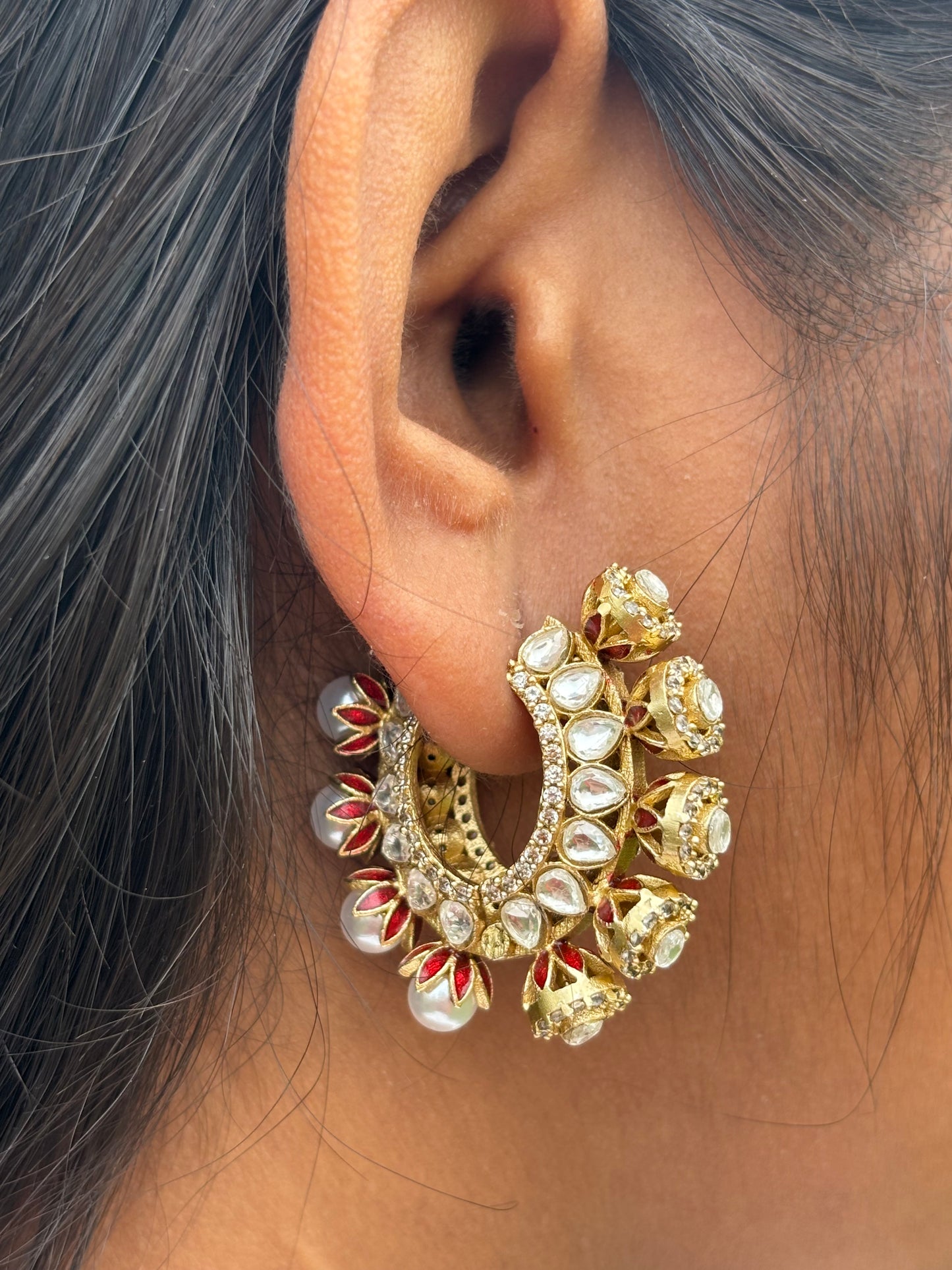PEARL POLKI SIZA HOOPS