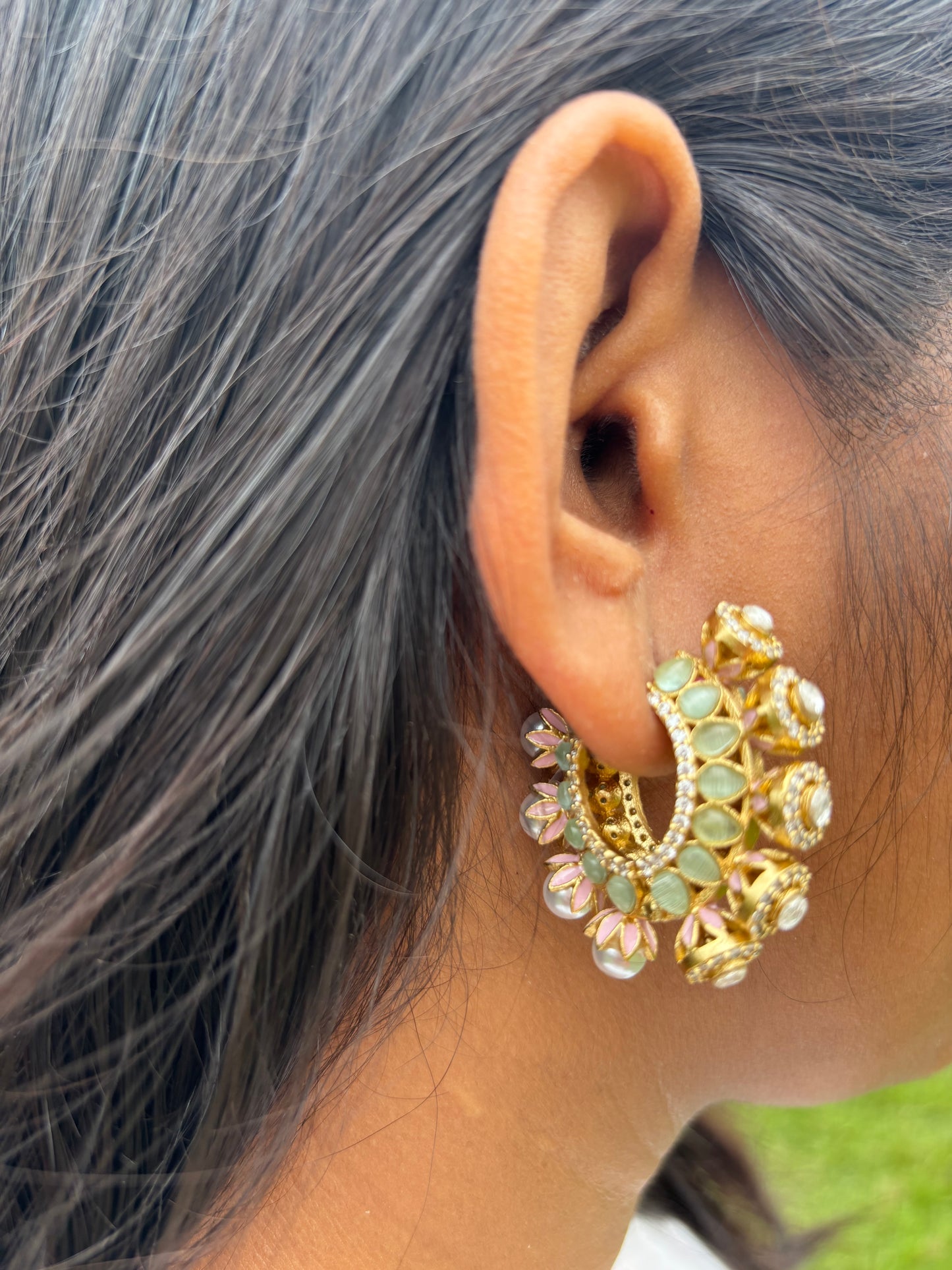 PEARL POLKI SIZA HOOPS
