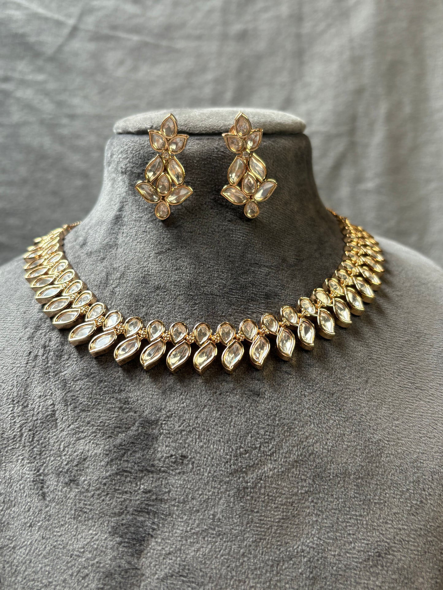 Crystal Fern Minimal Necklace