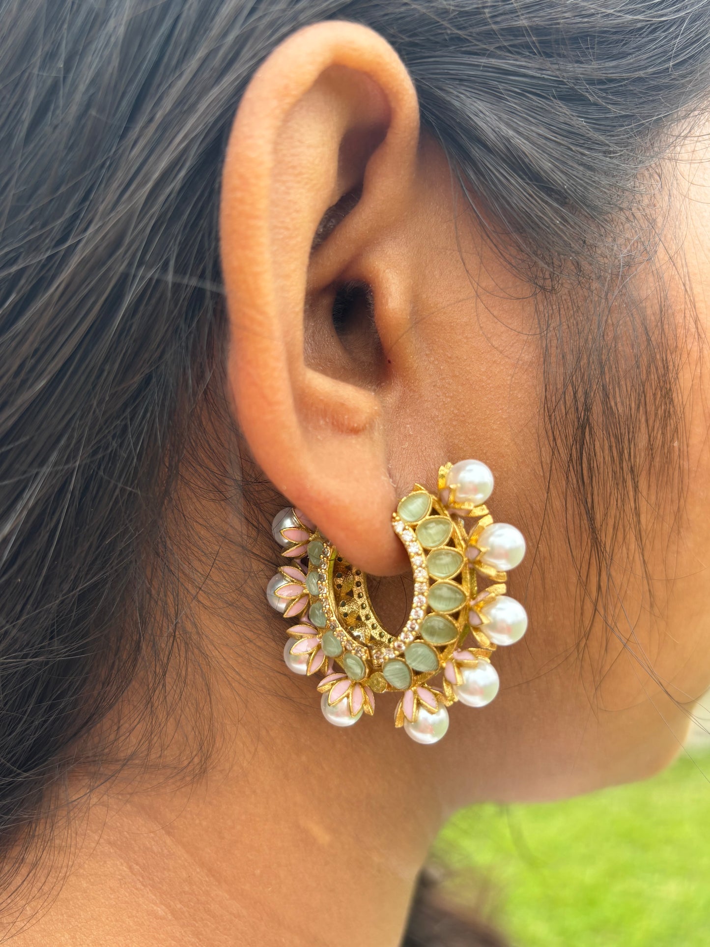 PEARL POLKI SIZA HOOPS