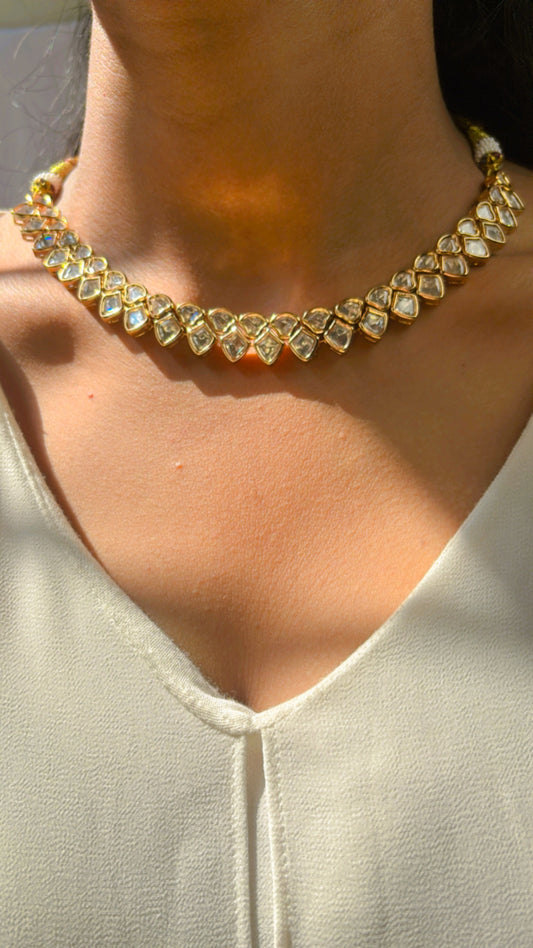 Classsic kundan CHOKER CUM NECKLACE SET