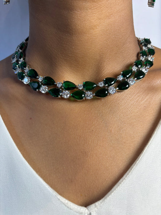 DOUBLE Emerald DIVA CHOKER