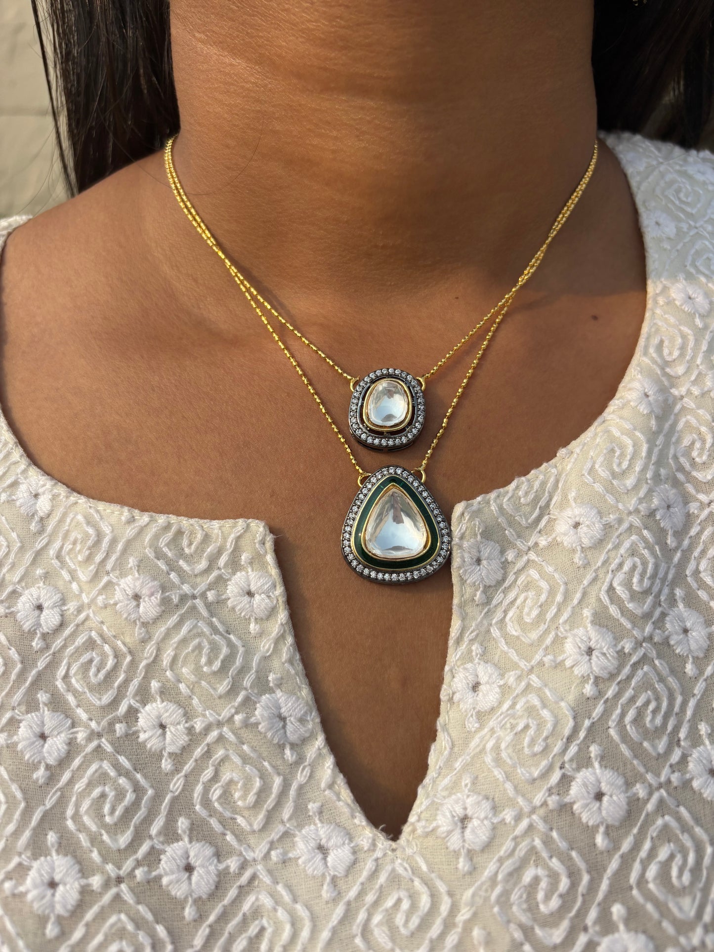 Bani Polki Pendant Set