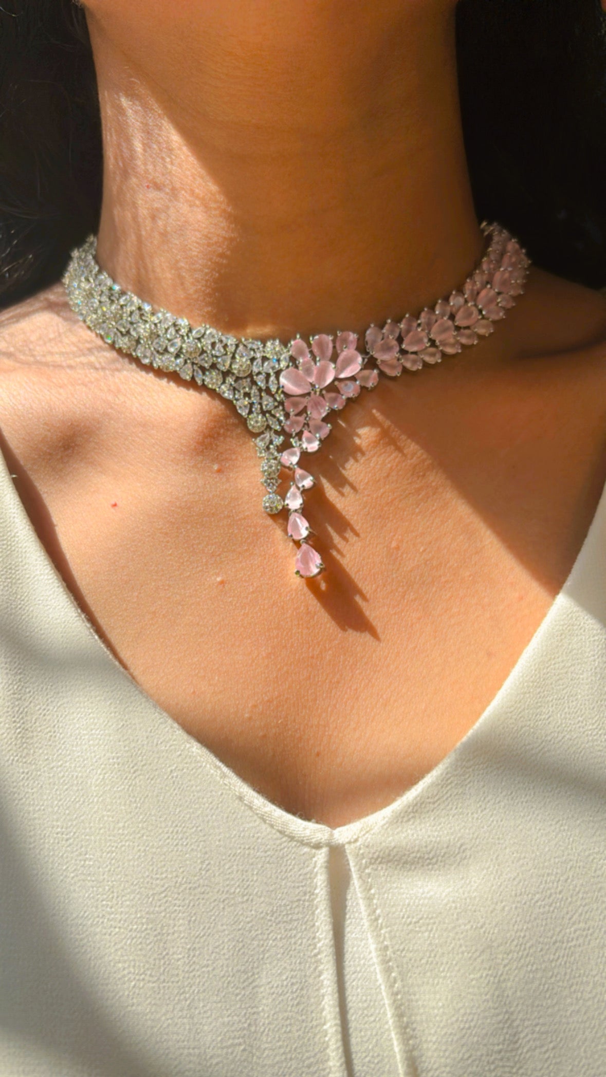 Floral Drop Necklace