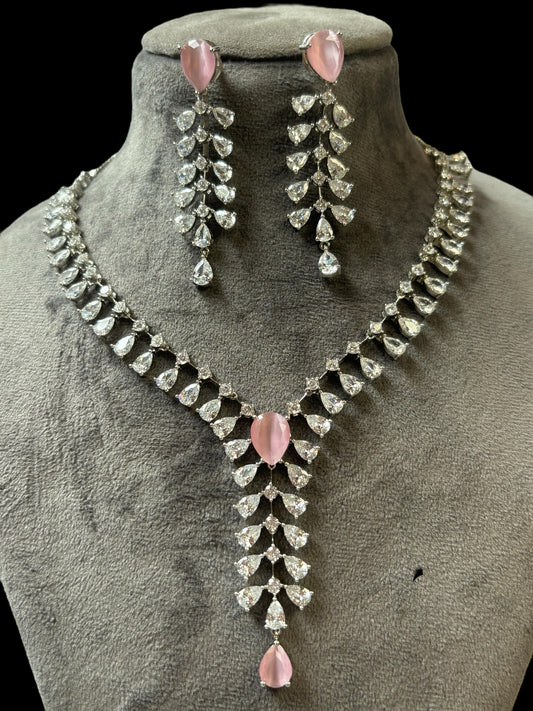 Blush Pink Drop Necklace