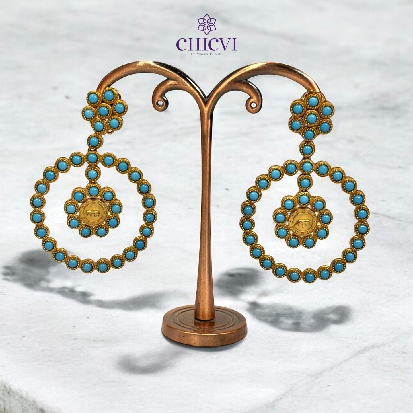 Kavya Round long Earring