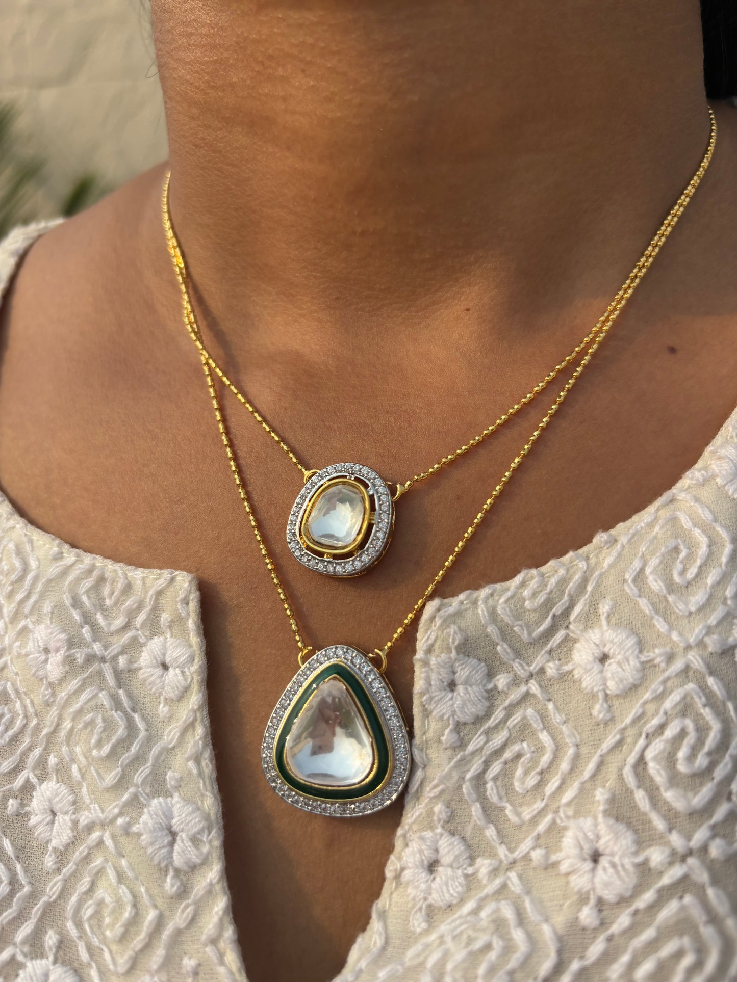 Bani Polki Pendant Set