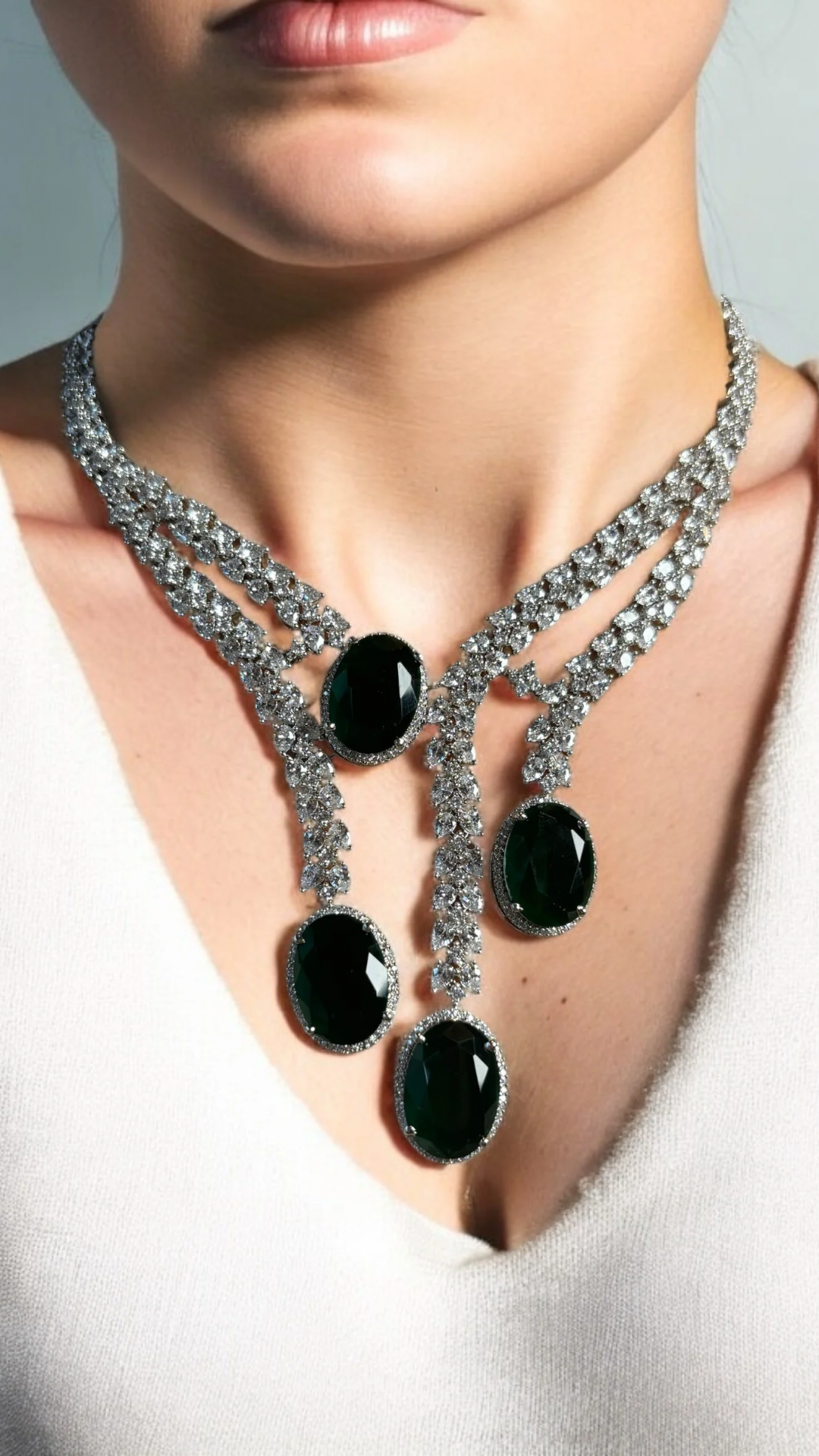 Forest Diamond Necklace Set