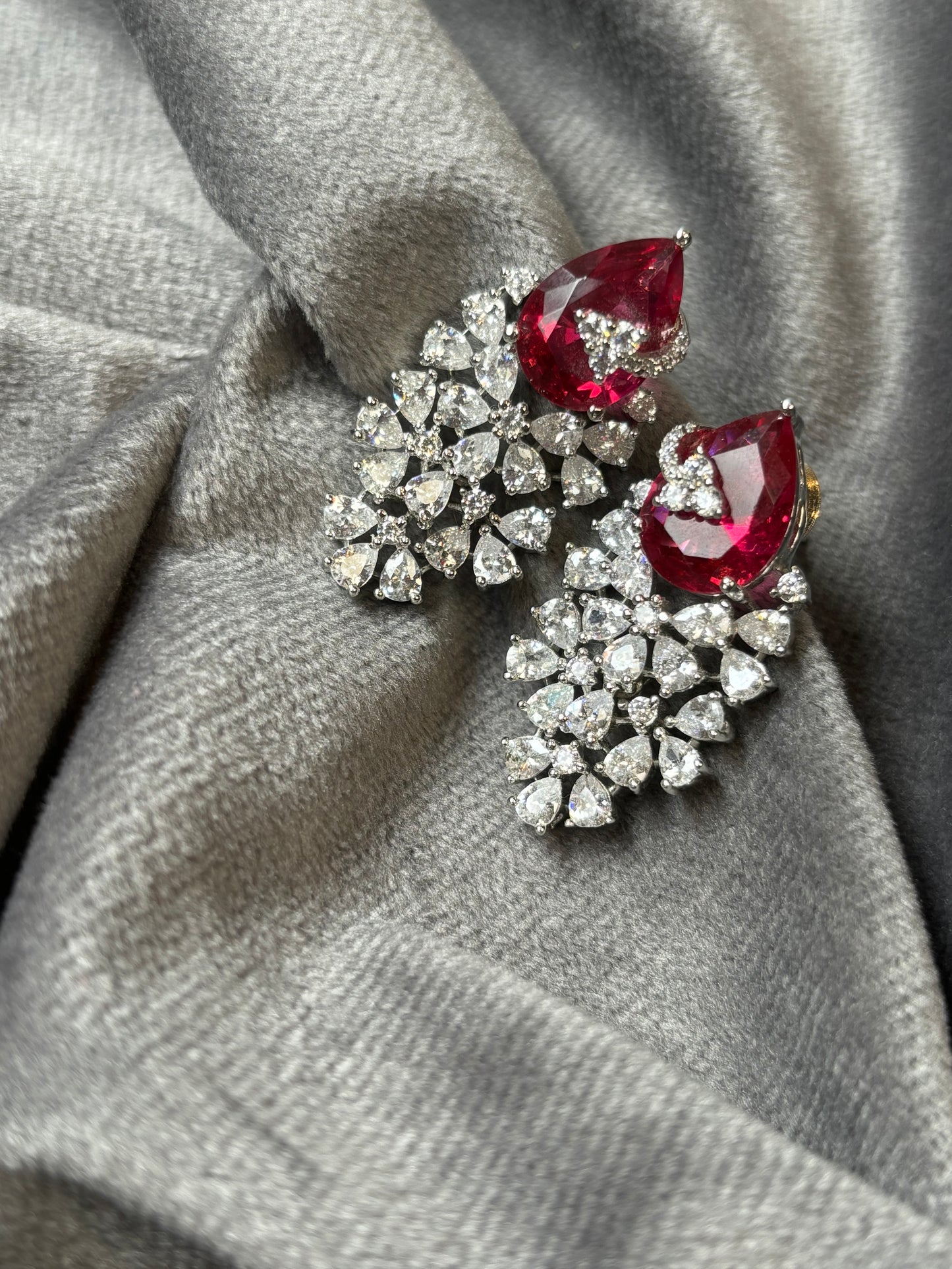 RUBY PETAL EARRINGS