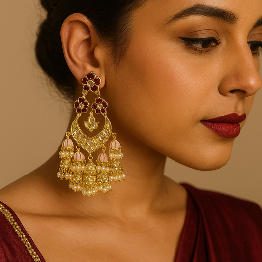 Manya Kundan Earrings
