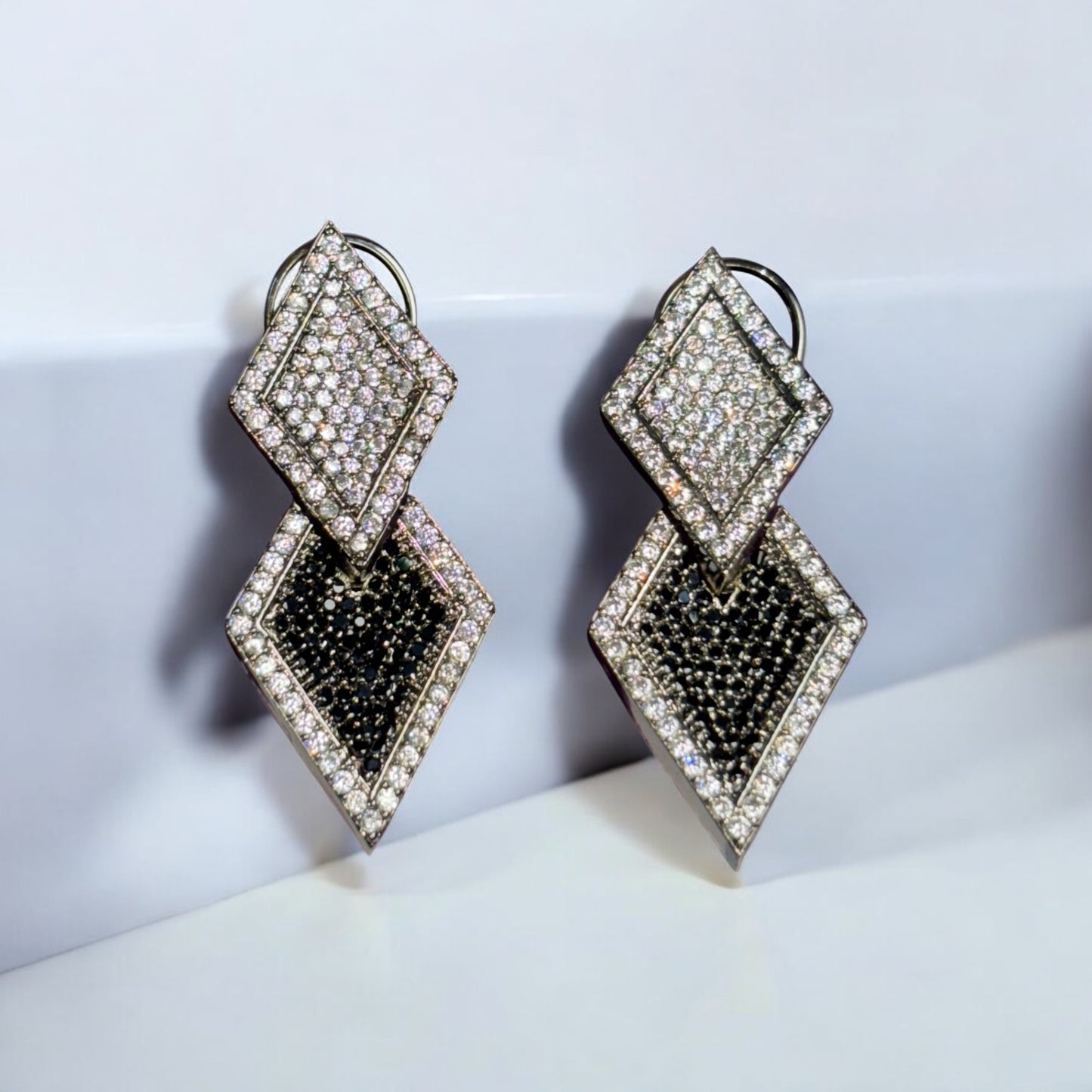 Double Diamond Earrings
