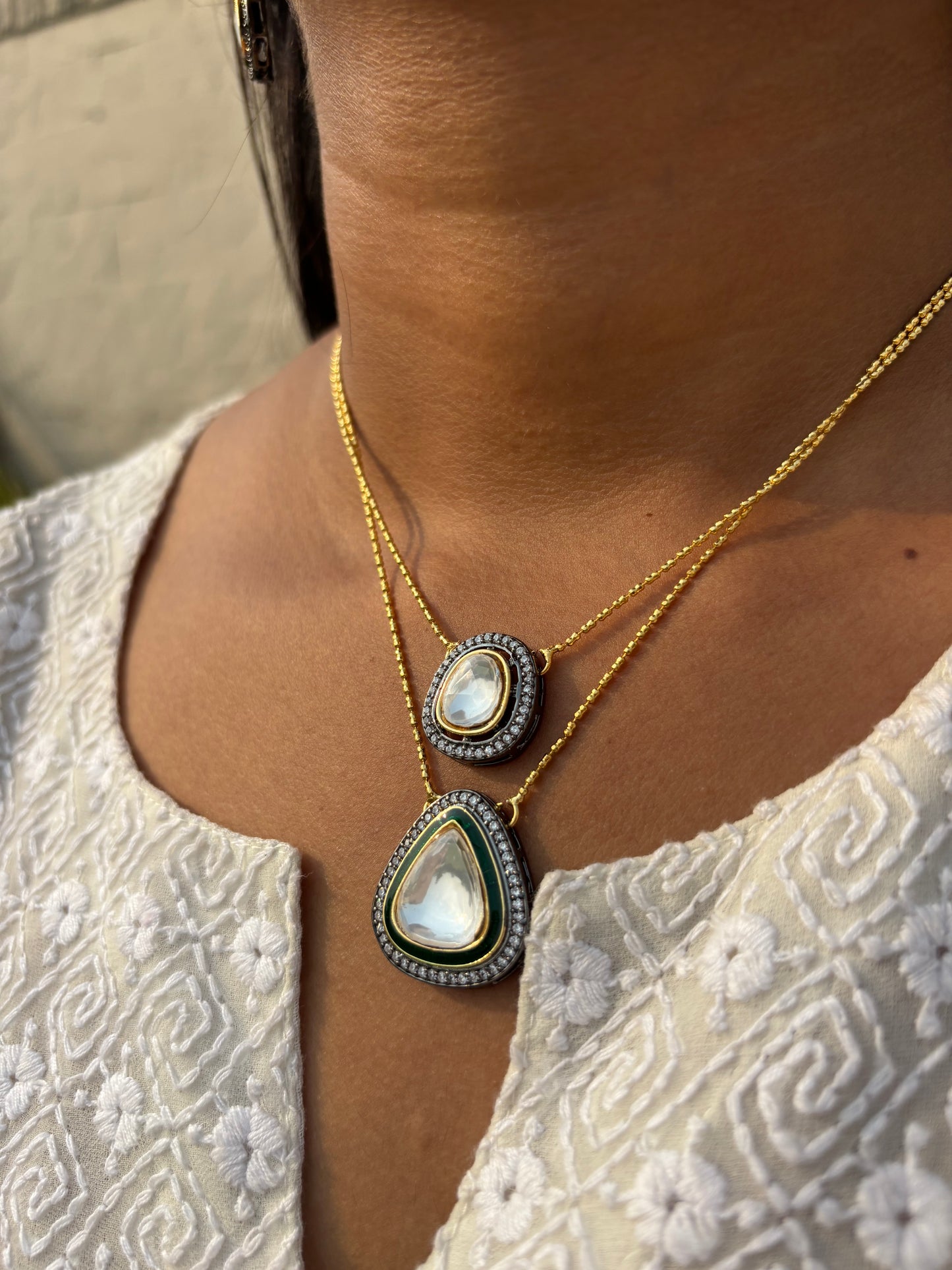 Bani Polki Pendant Set