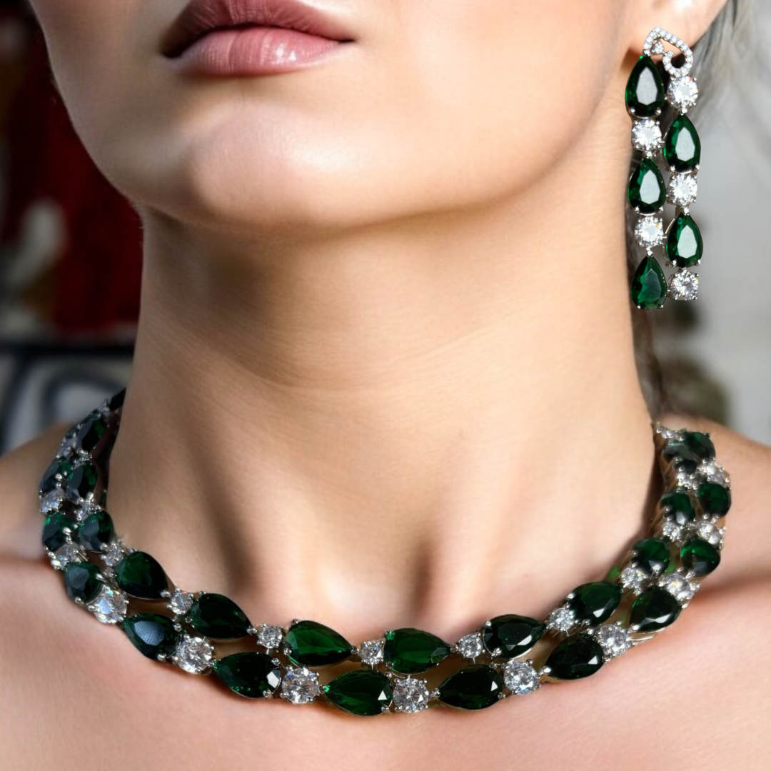 DOUBLE Emerald DIVA CHOKER