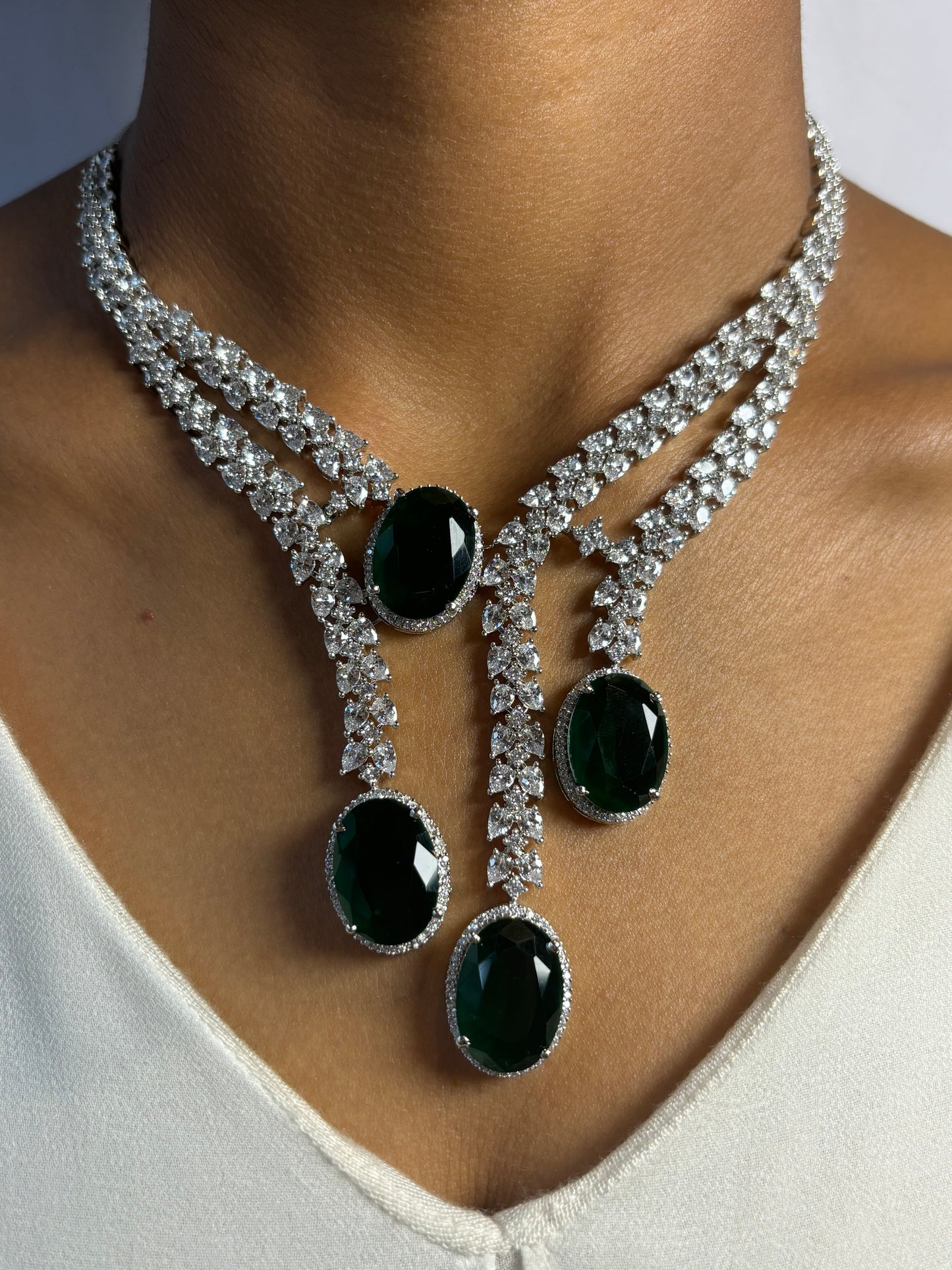 Forest Diamond Necklace Set