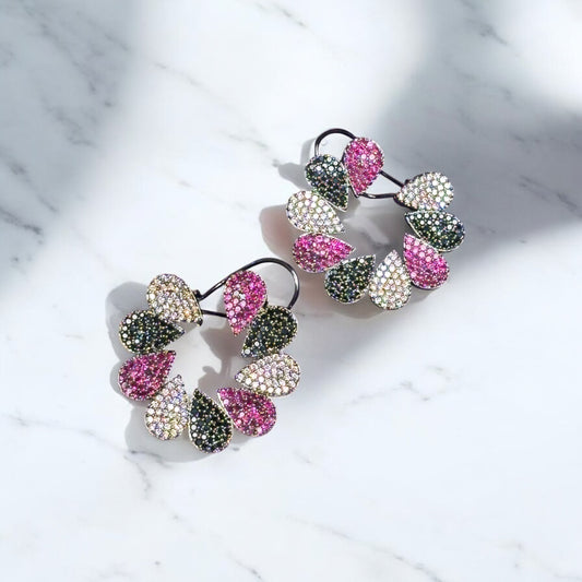 Purna Drop Round Earring