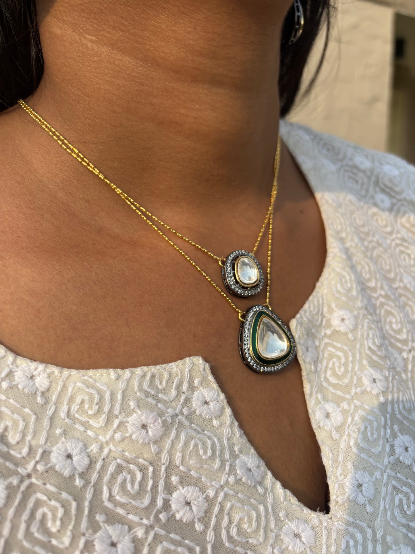 Bani Polki Pendant Set