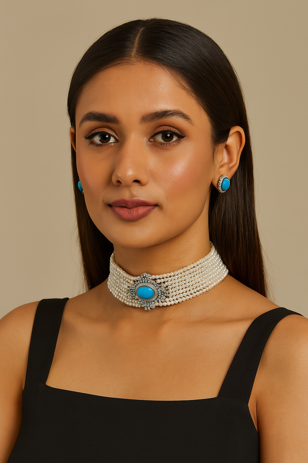 1. Regal Pearl Stack Choker