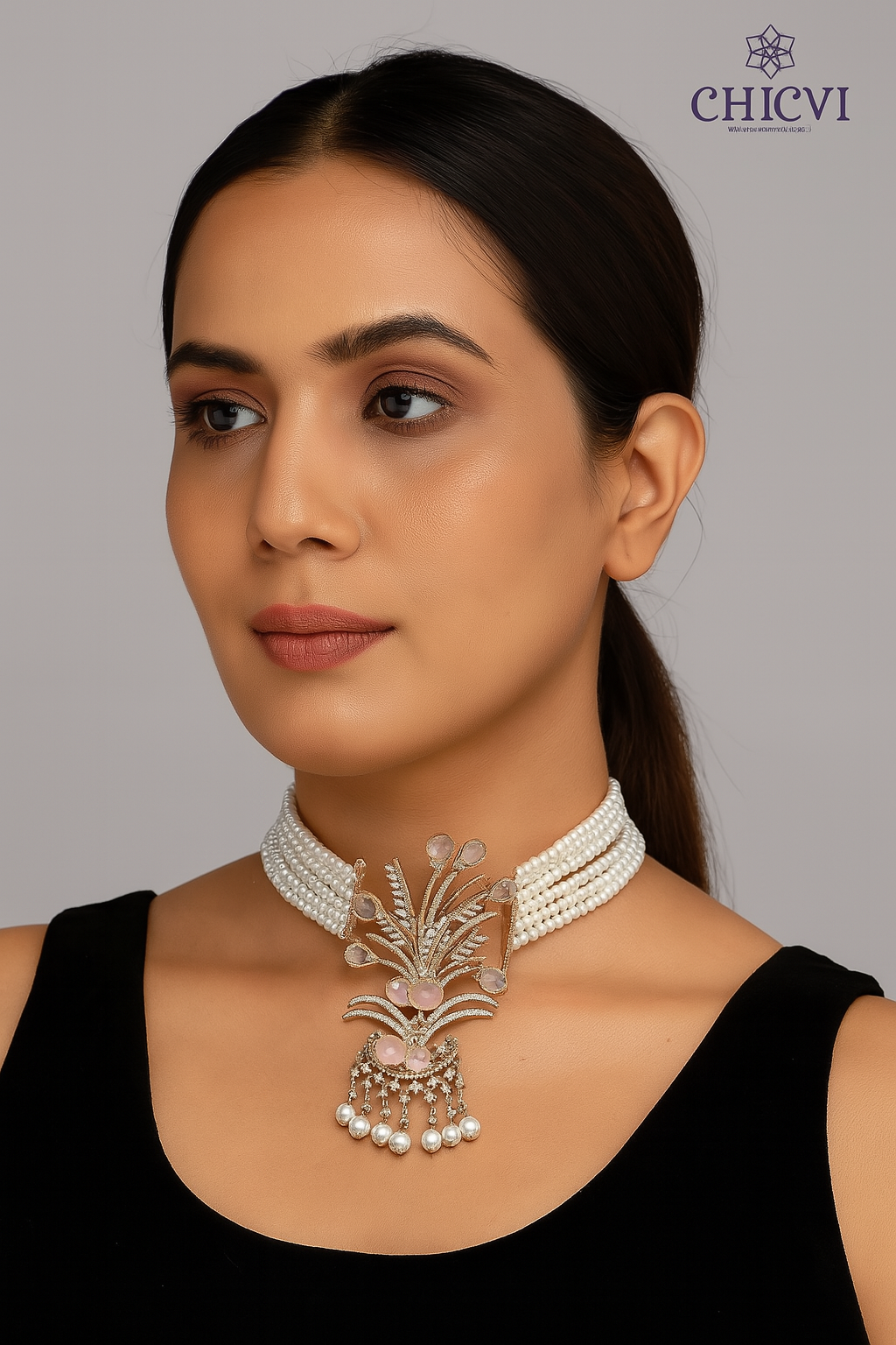 Gulbahaar Pearl Choker Set