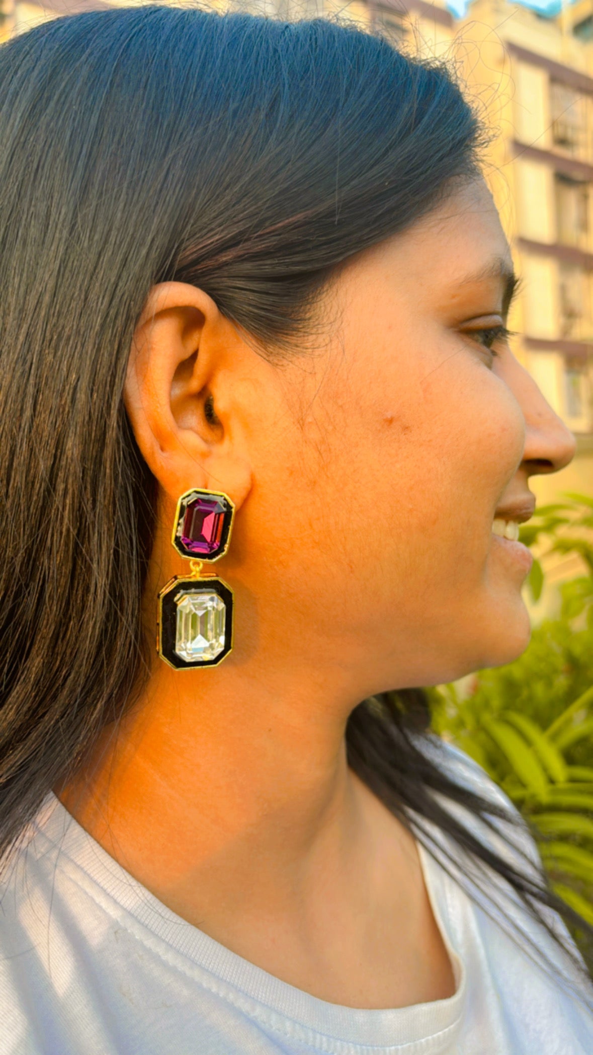 Doublet Crystal Earring