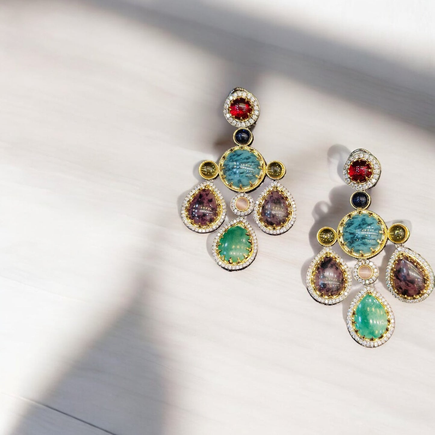 CHARLOTTE TRIPLE DROP EARRINGS