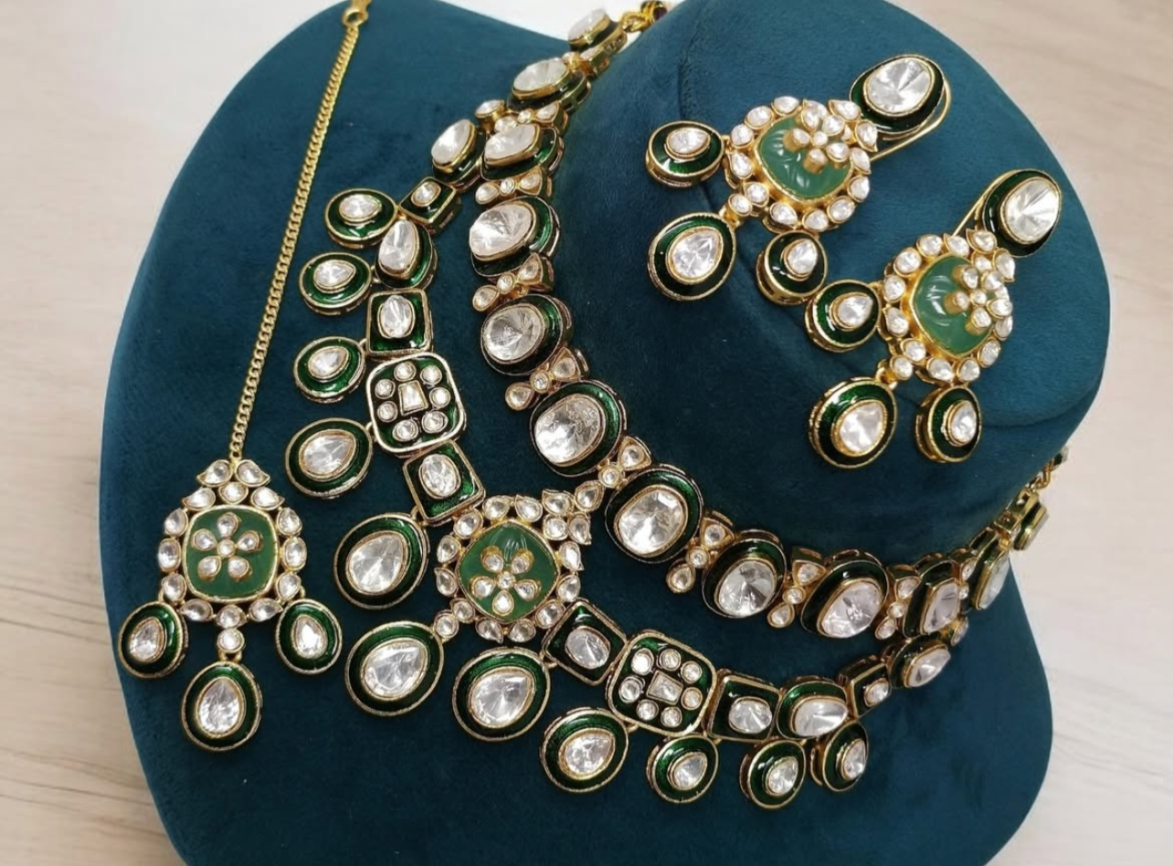 Rubina Polki Necklace Set